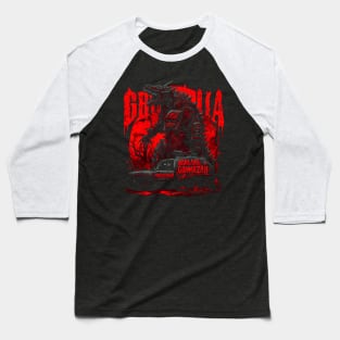 Godzilla At Night Baseball T-Shirt